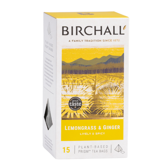 Birchall Lemongrass & Ginger 15 Prism tea bags
