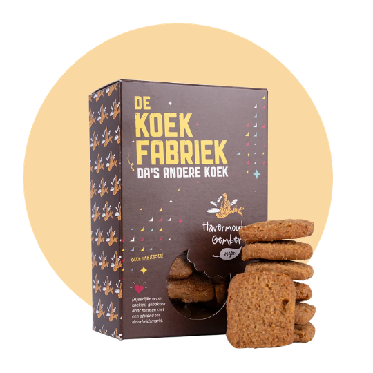 De Koekfabriek - Spelt Havermout Gember Koekjes (VEGAN) | Sociaal & Ambachtelijk