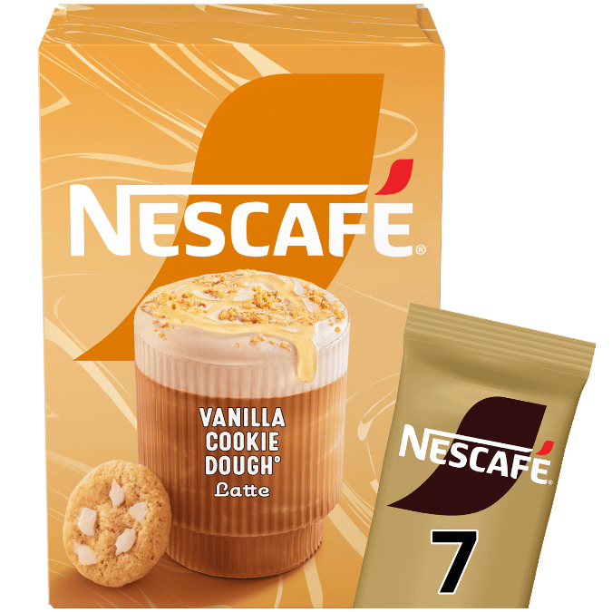 Nescafé Vanilla Cookie Dough Latte – 7 sachets – Romige Latte met vanille & koekjessmaak