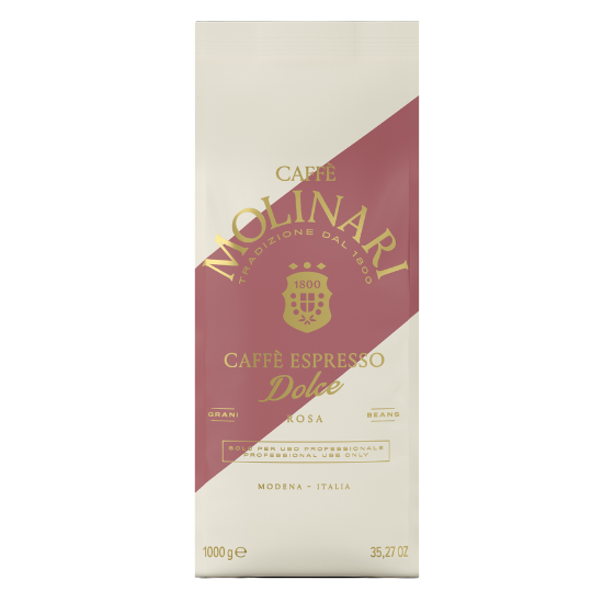 Caffè Molinari Espresso Dolce Rosa Koffiebonen 1kg – Zachte Italiaanse koffie met zoete tonen