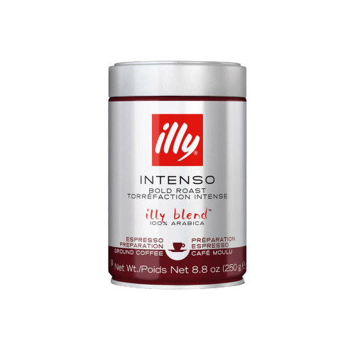 Illy Intenso Dark Roast gemalen koffie 250 g.