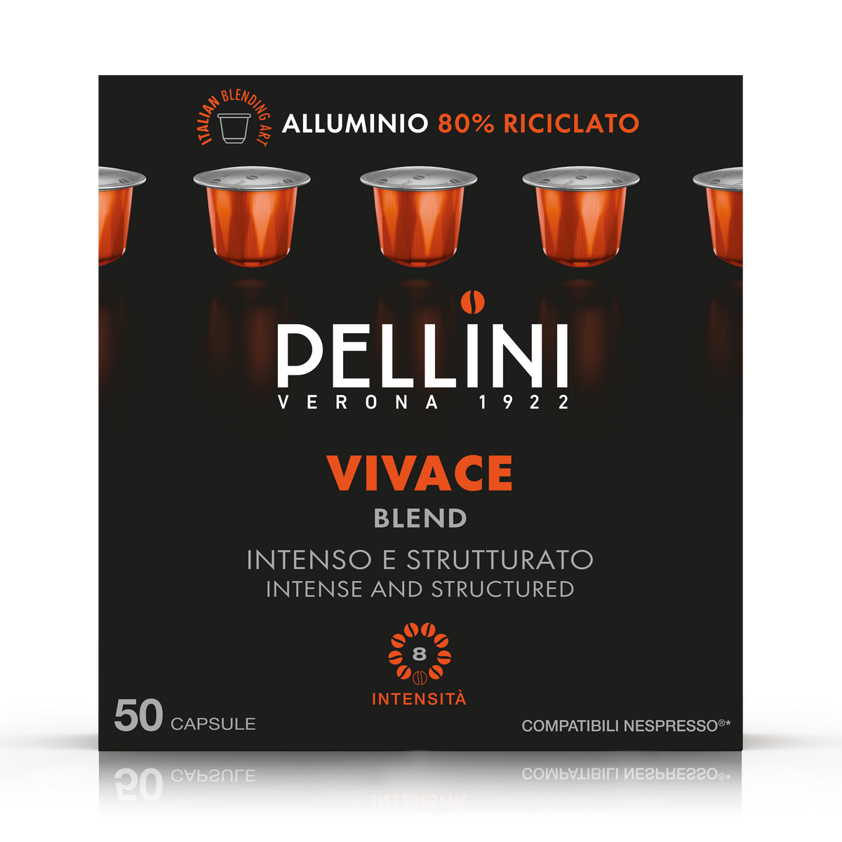 Pellini Vivace Nespresso® Compatible Capsules 50 Pieces – Intense Italian Espresso
