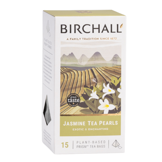 Birchall Jasmijn Pearls Thee 15 Plantaardige Prismetheezakjes