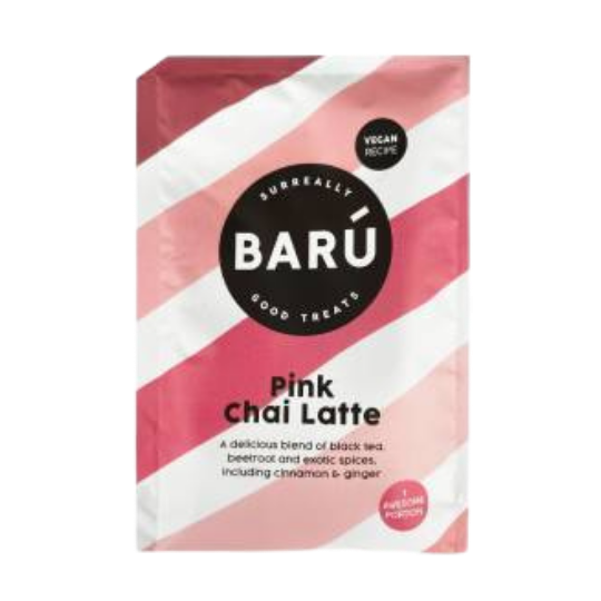 Barú Pink Chai Latte Poeder – VEGAN Sachet 20 g. -Roze Chai Latte Mix met Specerijen