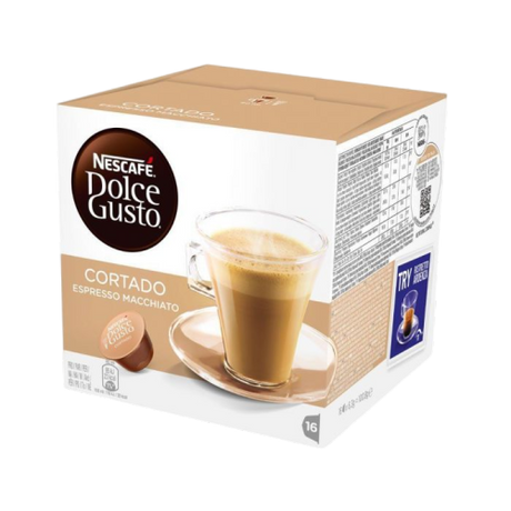Dolce Gusto Cortado Capsules – Sterke Espresso & zachte melk – Snel & eenvoudig koffiezetten
